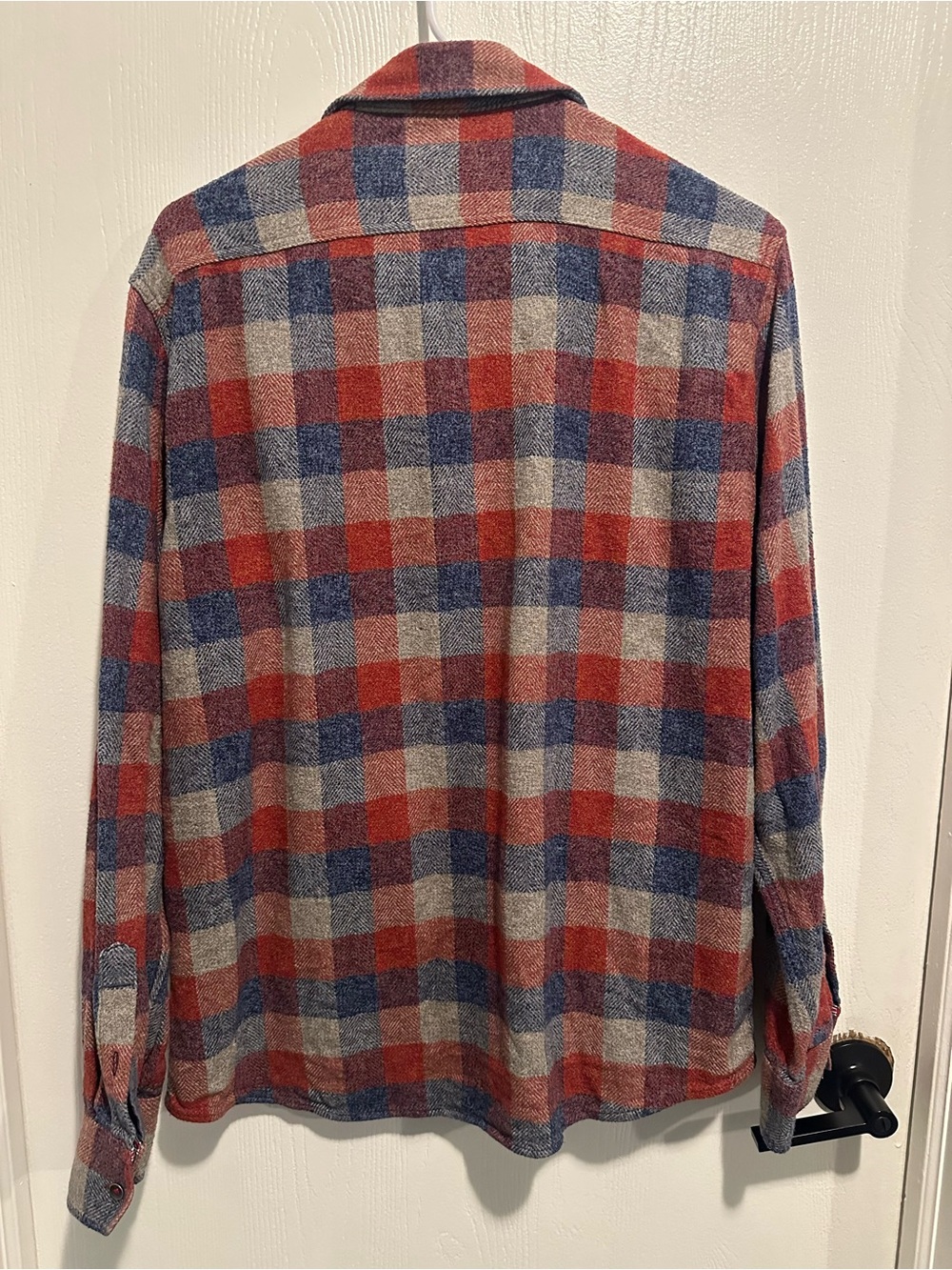 Flag & Anthem Men's Red Navy and Gray Plaid Button-Down Shirt - Picture 4 of 4